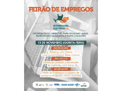 Imagem do evento 1º Feirão de Empregos “Emprega Já” Bombinhas